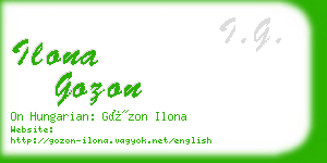 ilona gozon business card